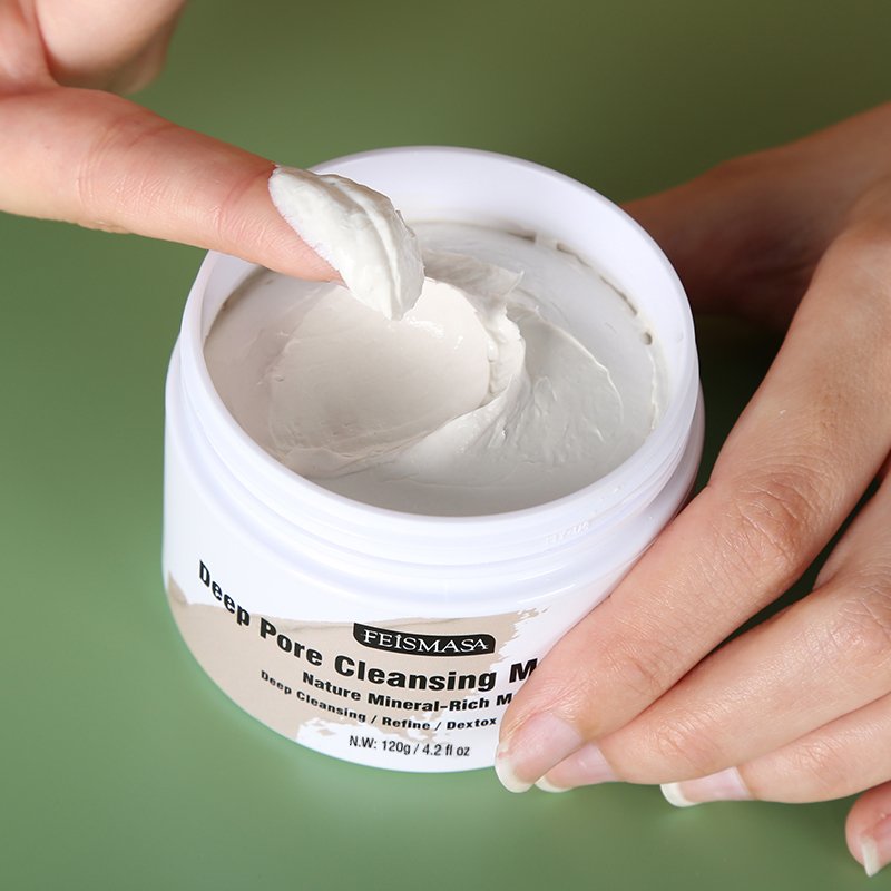 Logo Clay Powder Face Skin Mask Vitamin C  Mud Mask for Deep Cleansing Minimize Pores Moisturizing Clay Mask thumbnail 6